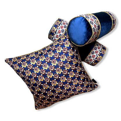 Vintage Gucci Pillow Isometric G Vintage Silk Scarf Pillows at Vintage Luxe Up