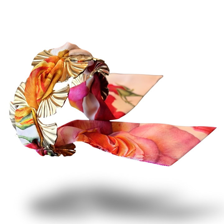 Roses Vintage Scarf Cuff Bracelet