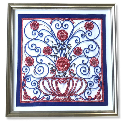 Jouvence Framed Vintage Silk Scarf 20"