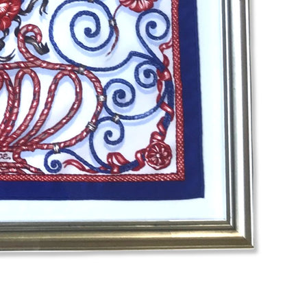 Jouvence Framed Vintage Silk Scarf 20"
