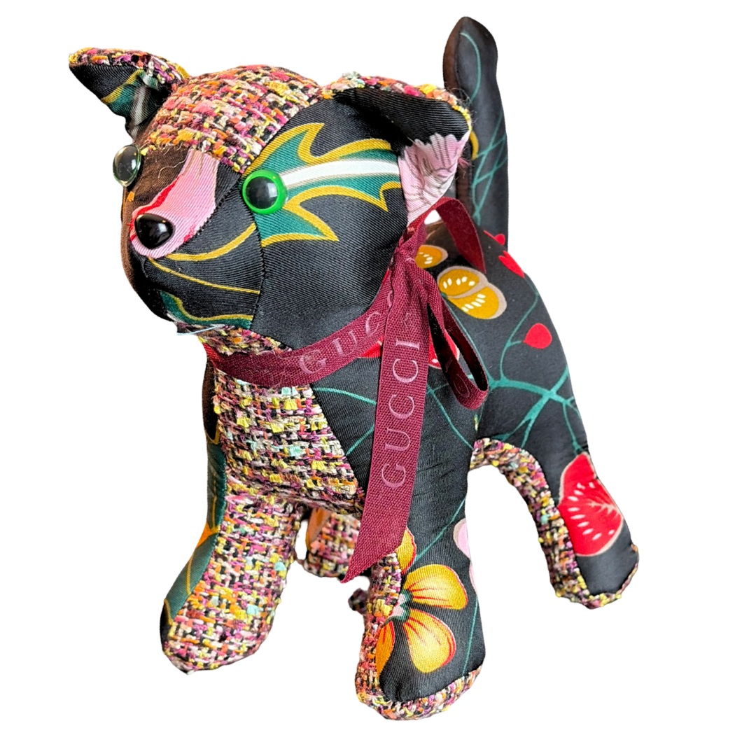 Gucci Black Floral Scarf in Charming Kitten