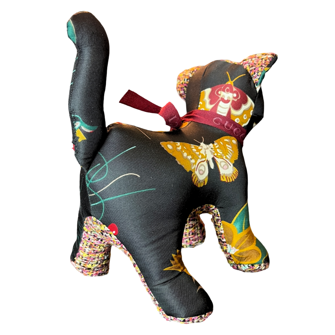 Gucci Black Floral Scarf in Charming Kitten