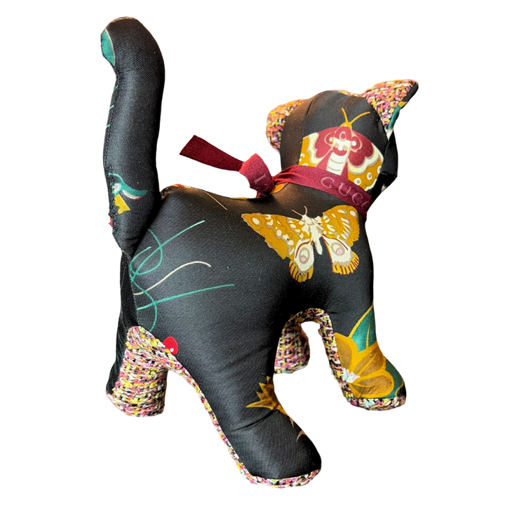 Gucci Black Floral Scarf in Charming Kitten