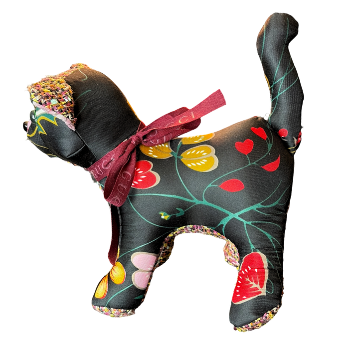 Gucci Black Floral Scarf in Charming Kitten