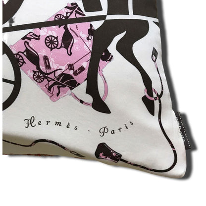 Kelly en Caleche Vintage Silk Scarf Pillow 28"