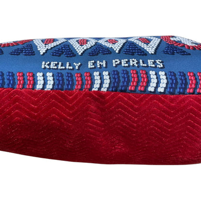Kelly en Perles Vintage Silk Scarf Pillow 17"