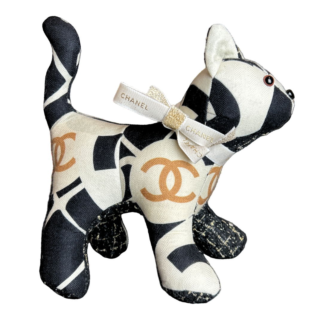 Chanel CC Logo Camellia Scarf Patchwork Kitten at Vintage Luxe Up