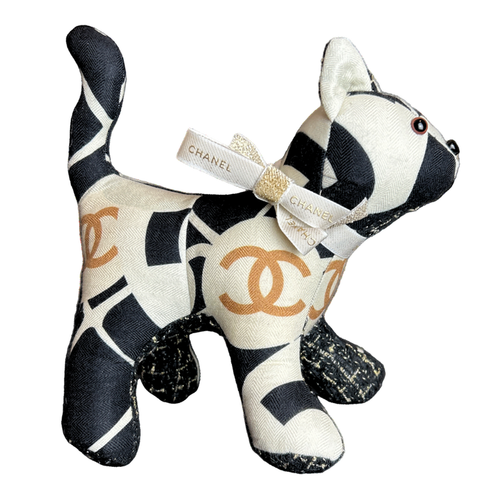 Chanel CC Logo Camellia Scarf Patchwork Kitten at Vintage Luxe Up