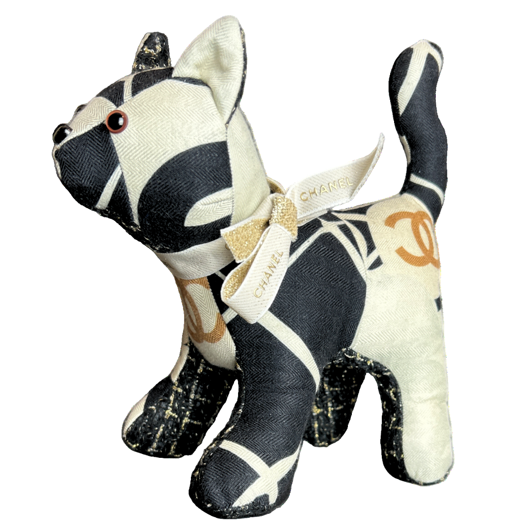 Chanel CC Logo Camellia Scarf Patchwork Kitten at Vintage Luxe Up