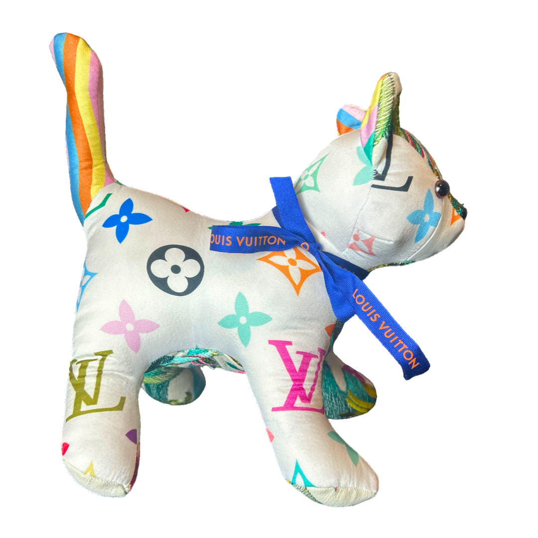 Louis Vuitton LV Monogram Scarf Patchwork Kitten at Vintage Luxe Up