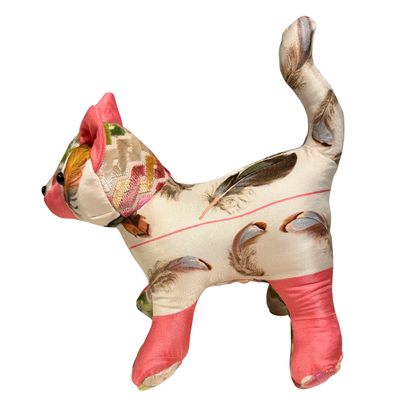 Plumes Vintage Silk Scarf Charming Kitten