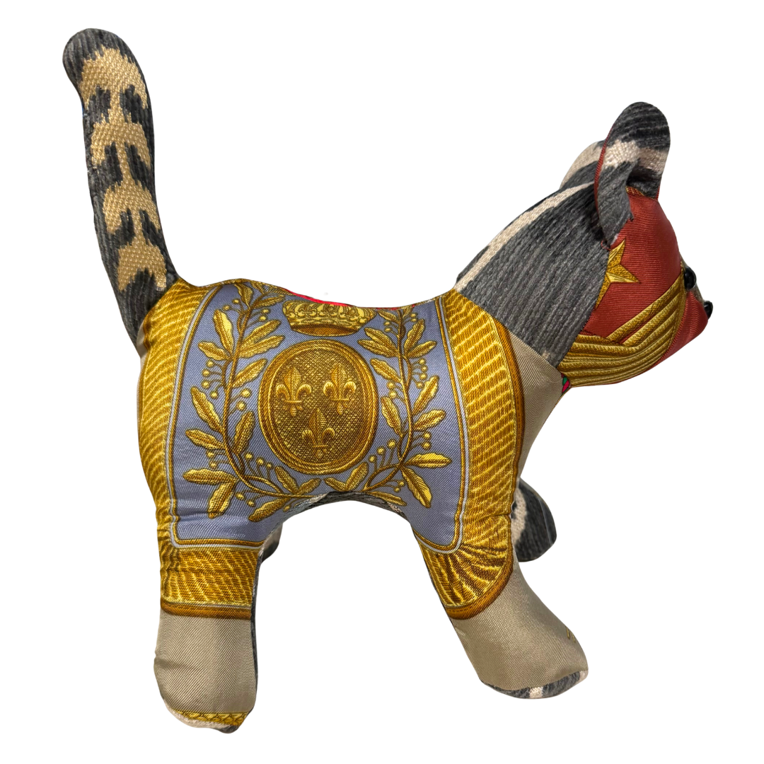 Poste et Cavalerie Vintage Silk Scarf Charming Kitten