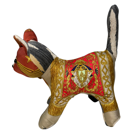 Poste et Cavalerie Vintage Silk Scarf Charming Kitten