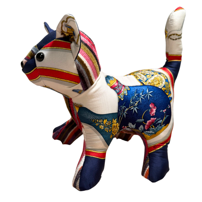 Qu'Importe le Flacon Vintage Silk Scarf Charming Kitten