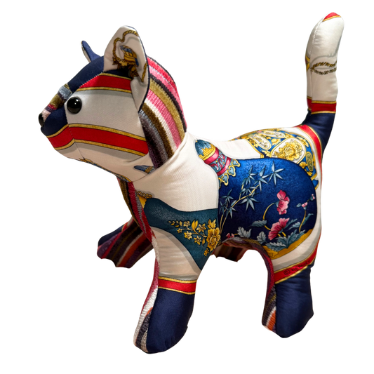 Qu'Importe le Flacon Vintage Silk Scarf Charming Kitten