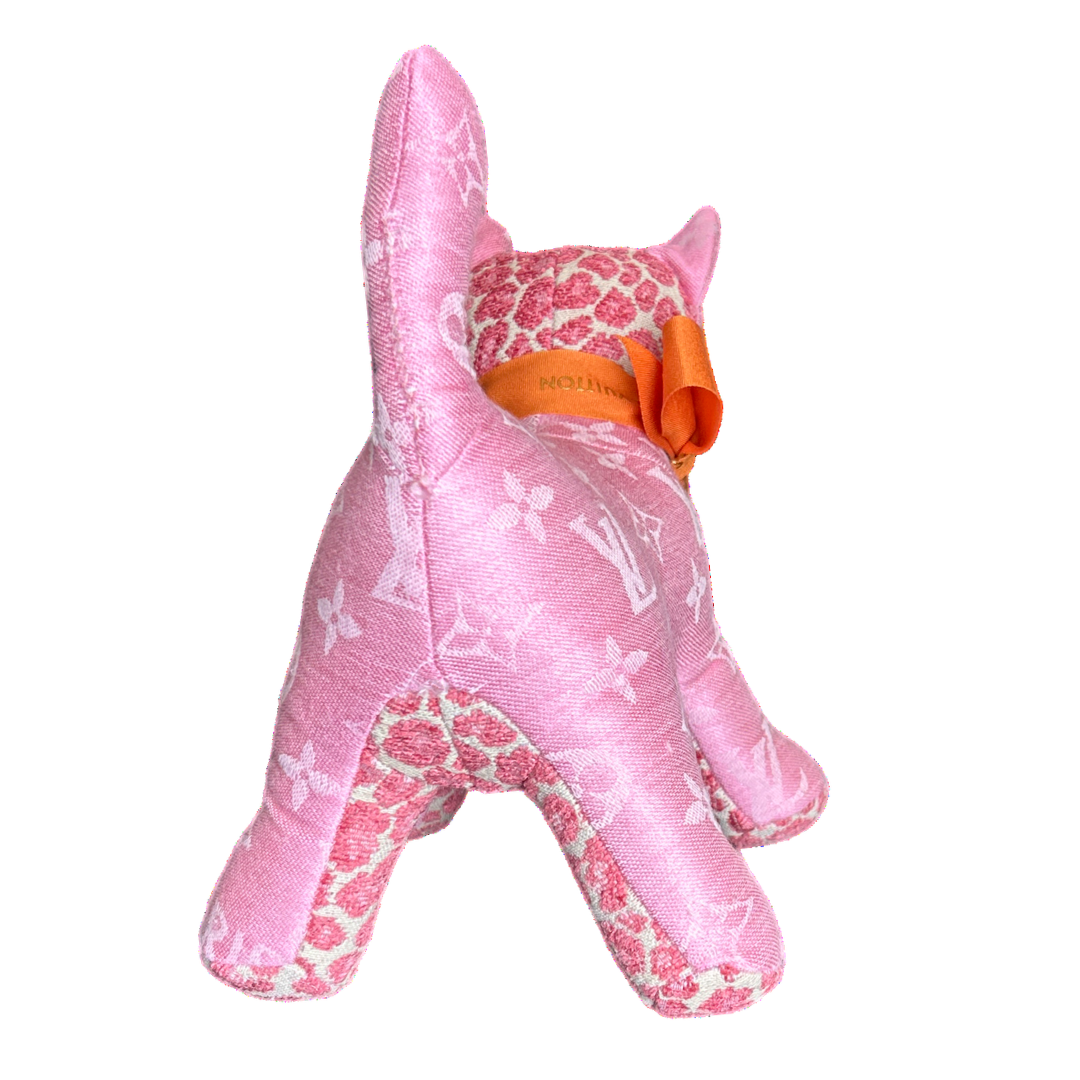 LV Monogram Vintage Silk & Wool Scarf Charming Kitten