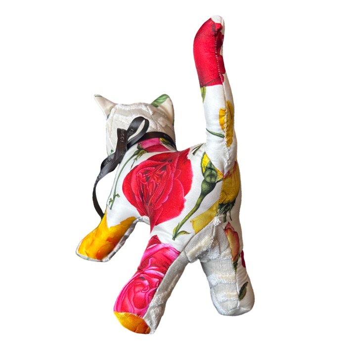 Roses Silk Scarf Charming Kitten