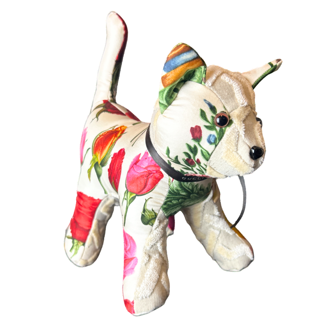 Gucci Roses Silk Scarf Patchwork Kitten at Vintage Luxe Up