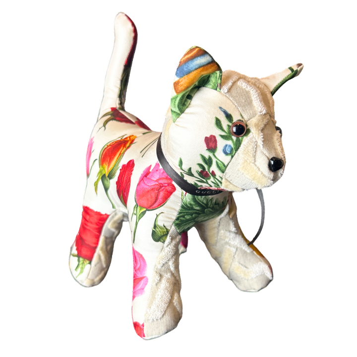 Gucci Roses Silk Scarf Patchwork Kitten at Vintage Luxe Up