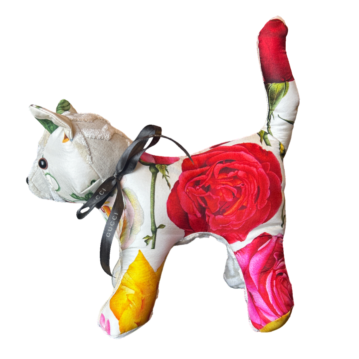 Gucci Roses Silk Scarf Patchwork Kitten at Vintage Luxe Up