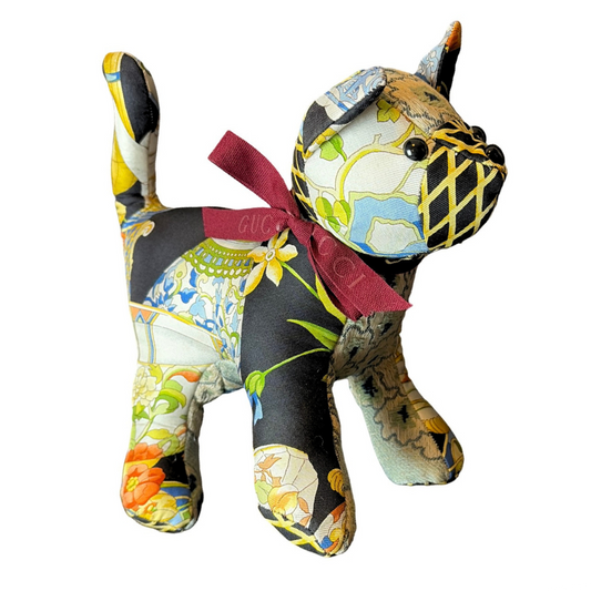 Gucci Chinoiserie Temple Jar Scarf Kitten at Vintage Luxe Up