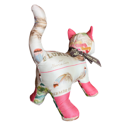 Plumes Vintage Silk Scarf Charming Kitten