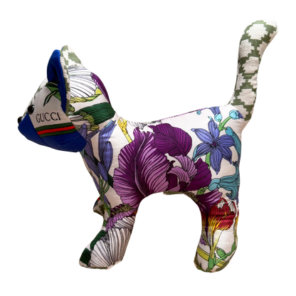 Iris Floral Vintage Silk Scarf Charming Kitten