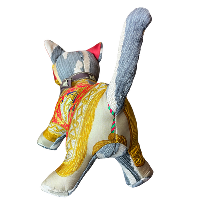 Poste et Cavalerie Vintage Silk Scarf Charming Kitten