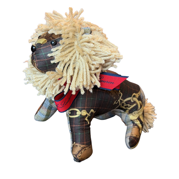 Tartan Vintage Silk Scarf Courageous Lion