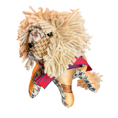 Ralph Lauren Houndstooth Scarf Lion at Vintage Luxe Up