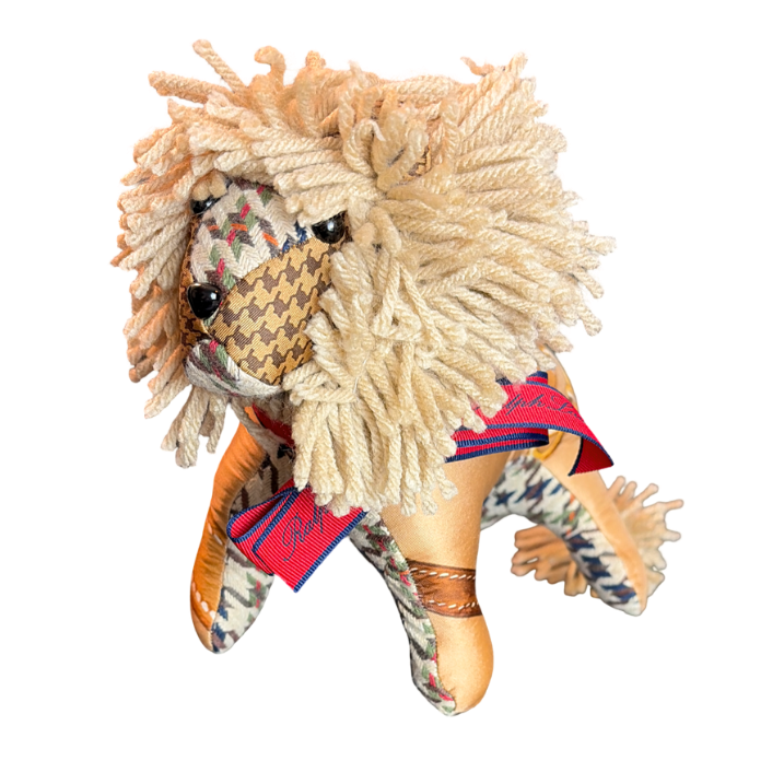 Ralph Lauren Houndstooth Scarf Lion at Vintage Luxe Up
