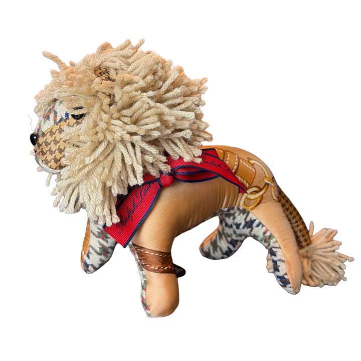 Ralph Lauren Houndstooth Scarf Lion at Vintage Luxe Up