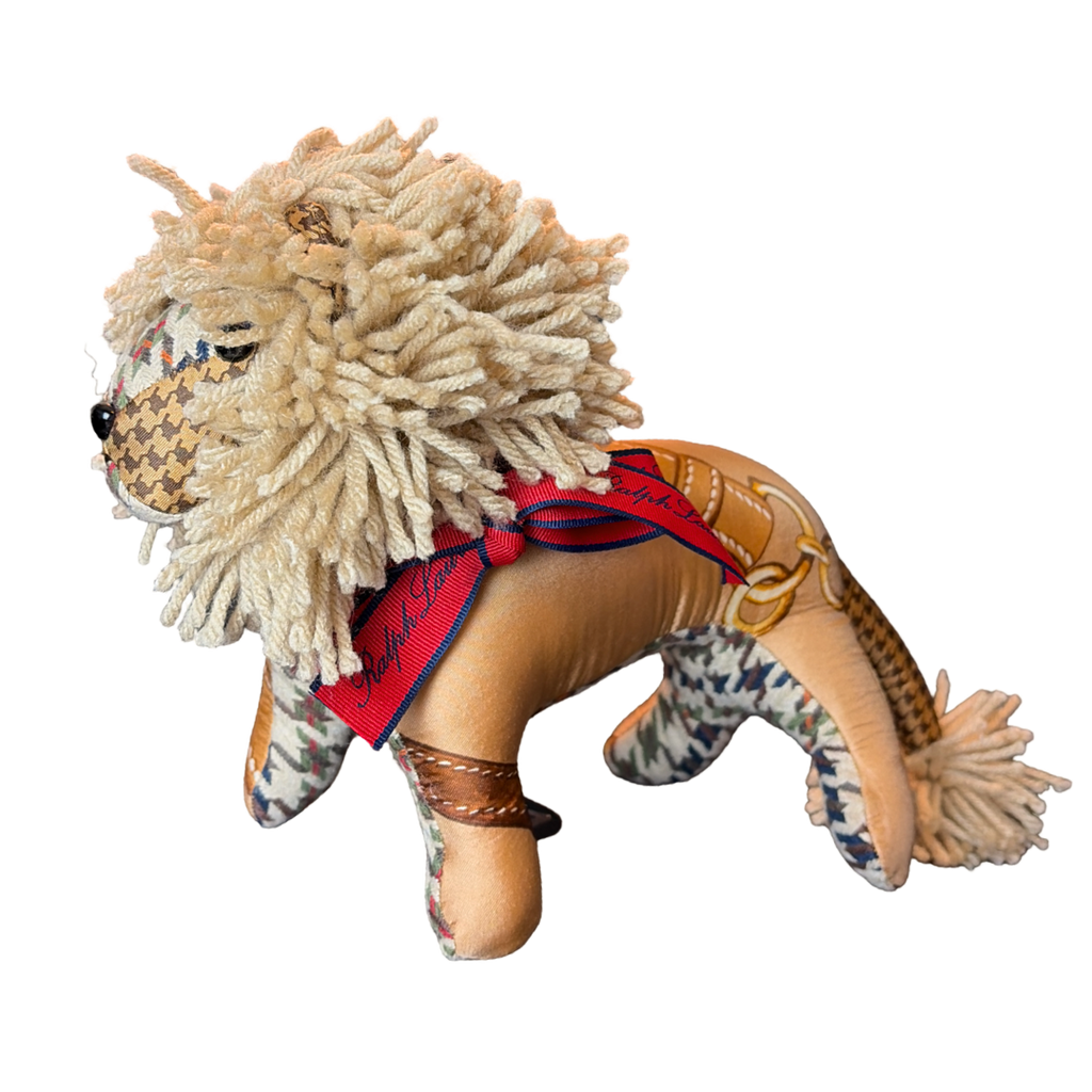 Ralph Lauren Houndstooth Scarf Lion at Vintage Luxe Up