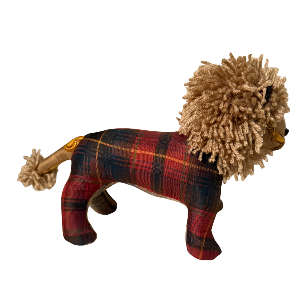 Tartan & Paisley Vintage Silk Scarf Courageous Lion