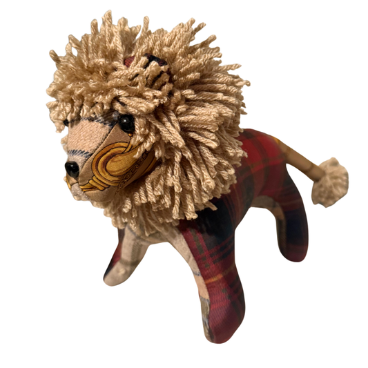 Tartan & Paisley Vintage Silk Scarf Courageous Lion