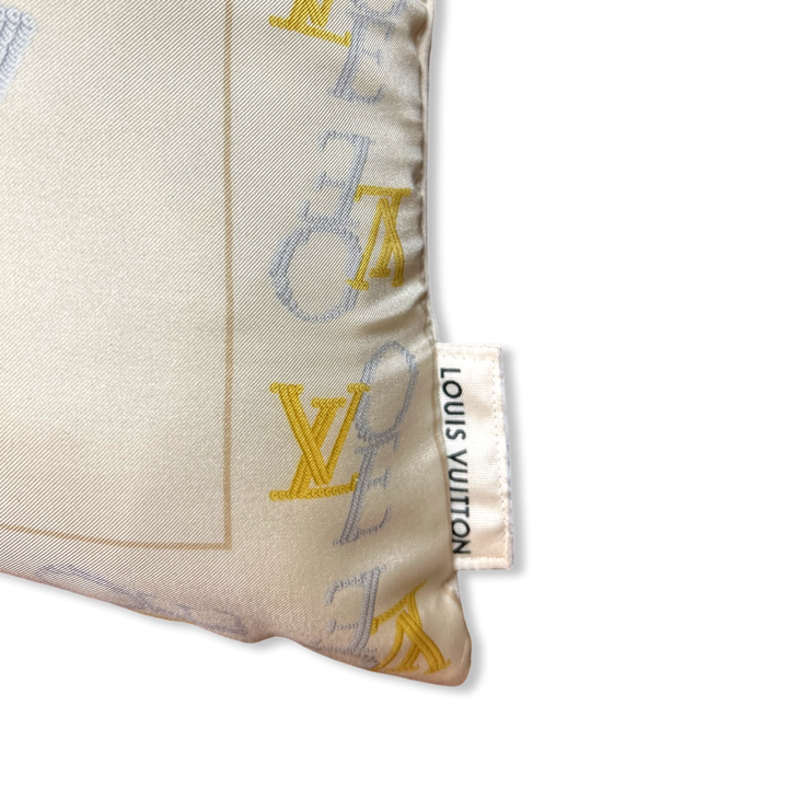 LV Love Vintage Silk Scarf Pillow 22"