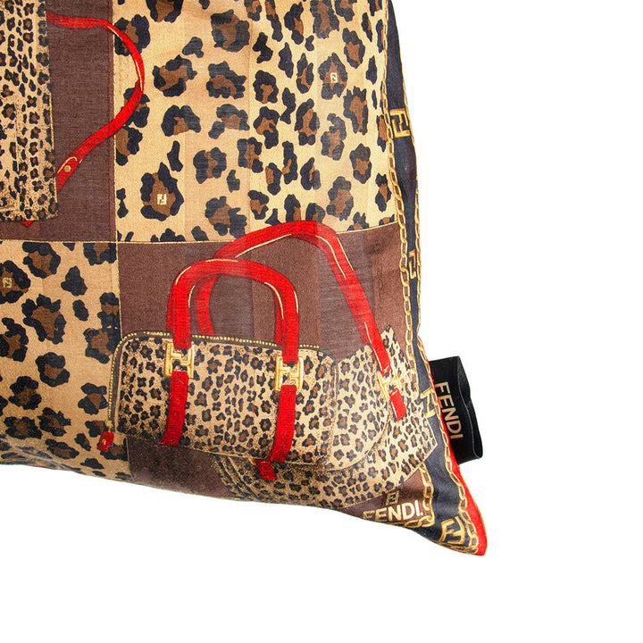 Leopard Vintage Scarf Camouflage Pillow 22"