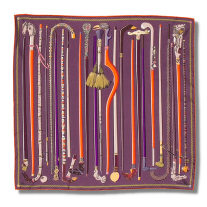 Les Cannes Vintage Silk Scarf Pillow 17"
