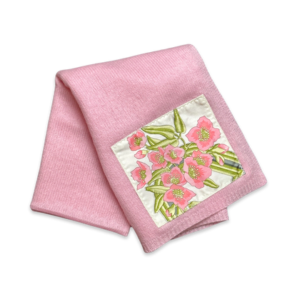 Vintage Hermes Blanket Les Caraibes Vintage Silk Scarf & Cashmere Baby Set at Vintage Luxe Up