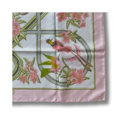 Vintage Hermes Blanket Les Caraibes Vintage Silk Scarf & Cashmere Baby Set at Vintage Luxe Up