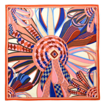 Les Flots du Cheval Silk Scarf Pillow Cover 28"