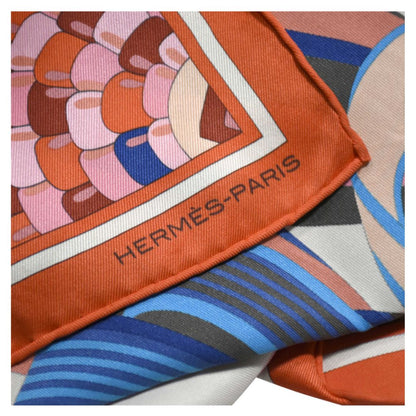 Les Flots du Cheval Silk Scarf Pillow Cover 28"