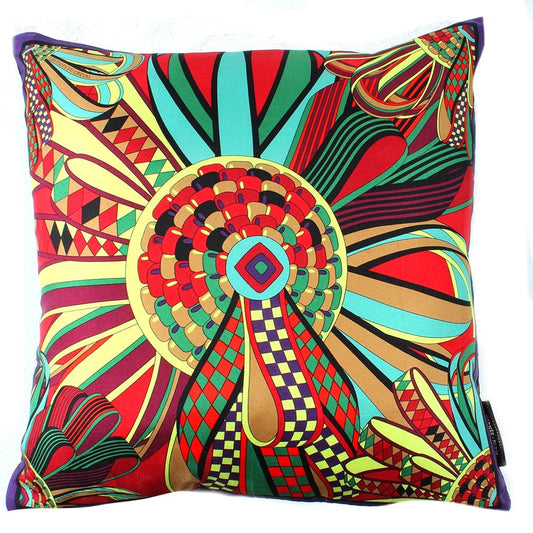 Vintage Hermes Pillow Les Flots du Cheval Vintage Silk Scarf Pillow 17" at Vintage Luxe Up