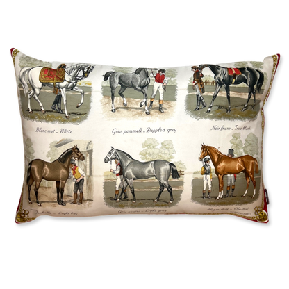 Vintage Hermes Pillow Les Robes Vintage Silk Scarf Lumbar Pillow 30" at Vintage Luxe Up