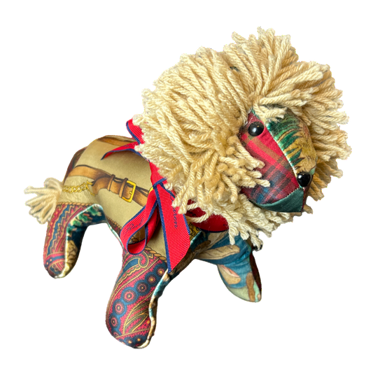 Ralph Lauren Paisley Tartan Scarf Lion at Vintage Luxe Up