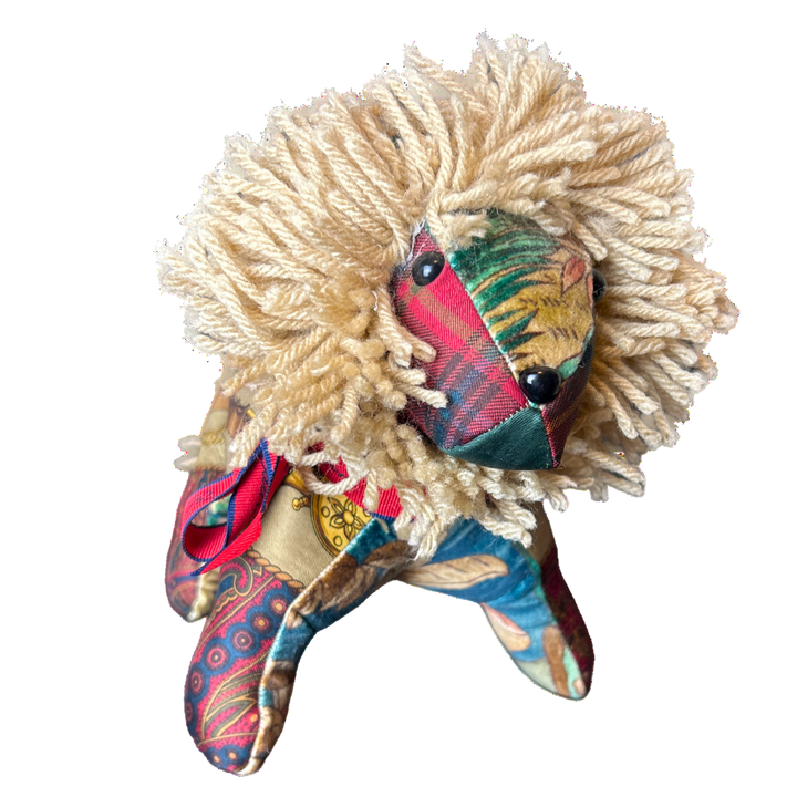Ralph Lauren Paisley Tartan Scarf Lion at Vintage Luxe Up