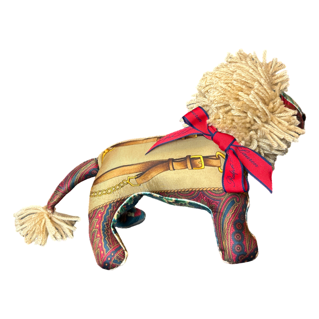 Ralph Lauren Paisley Tartan Scarf Lion at Vintage Luxe Up