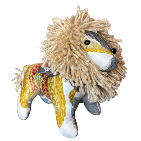 Hermes Poste et Cavalerie Scarf Lion at Vintage Luxe Up
