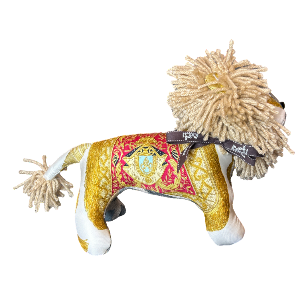 Hermes Poste et Cavalerie Scarf Lion at Vintage Luxe Up