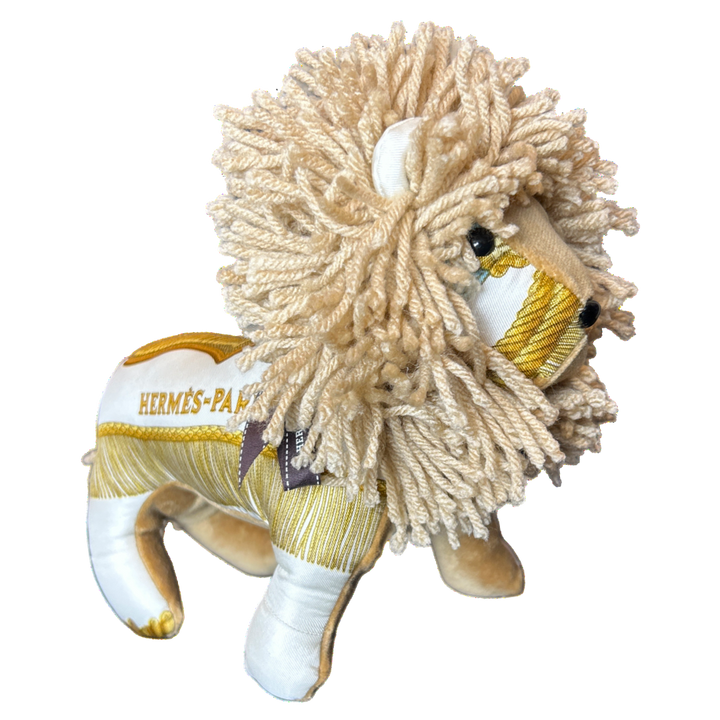 Poste et Cavalerie Vintage Silk Scarf Courageous Lion